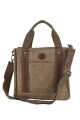 Cartera morral de lona Marrón
