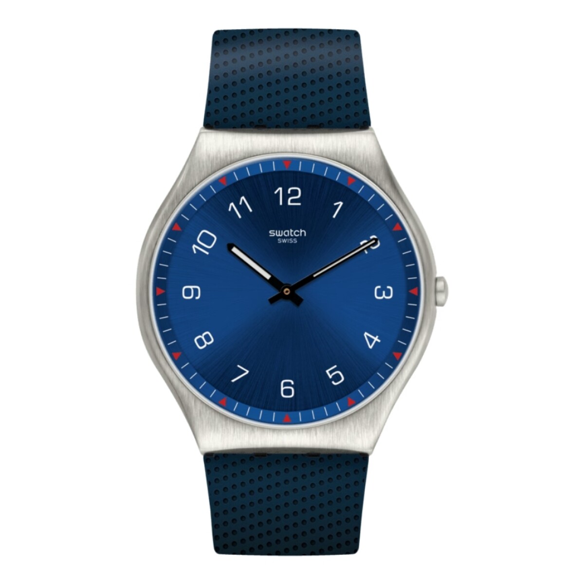 Reloj Swatch SS07S102 para hombre con correa de silicona azul - Azul 
