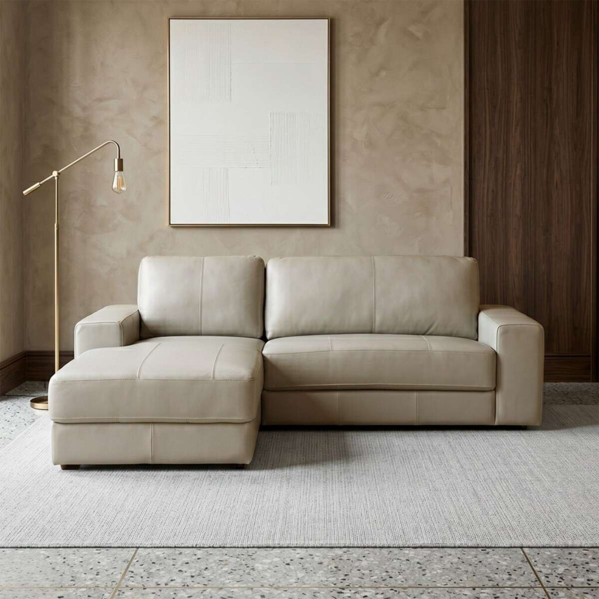 Sillon 3 cuerpos con Chaise Como - Arena Derecho 