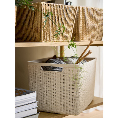 Cesta Jute 20L Plastico Blanco Crudo
