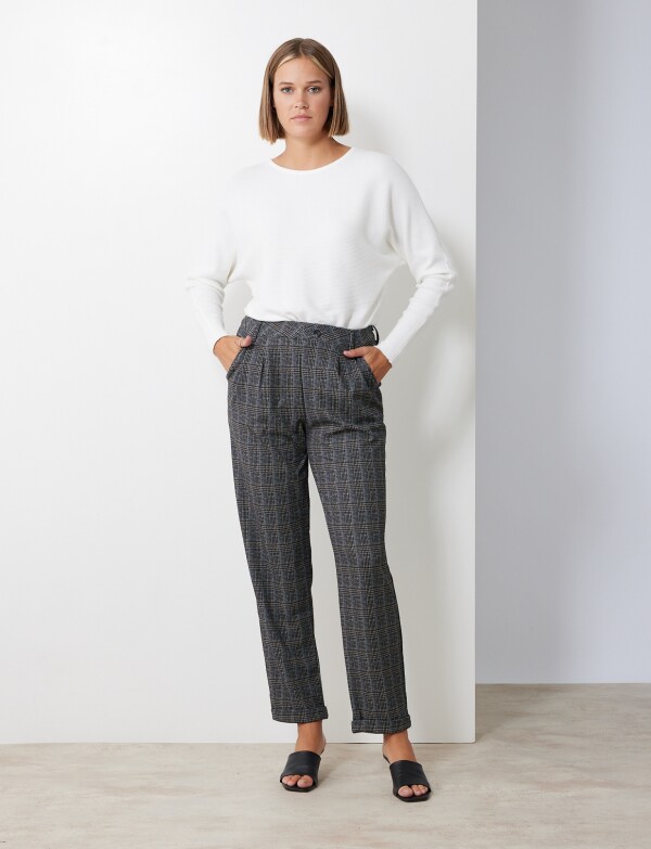 Pantalon Pull On NEGRO/BEIGE