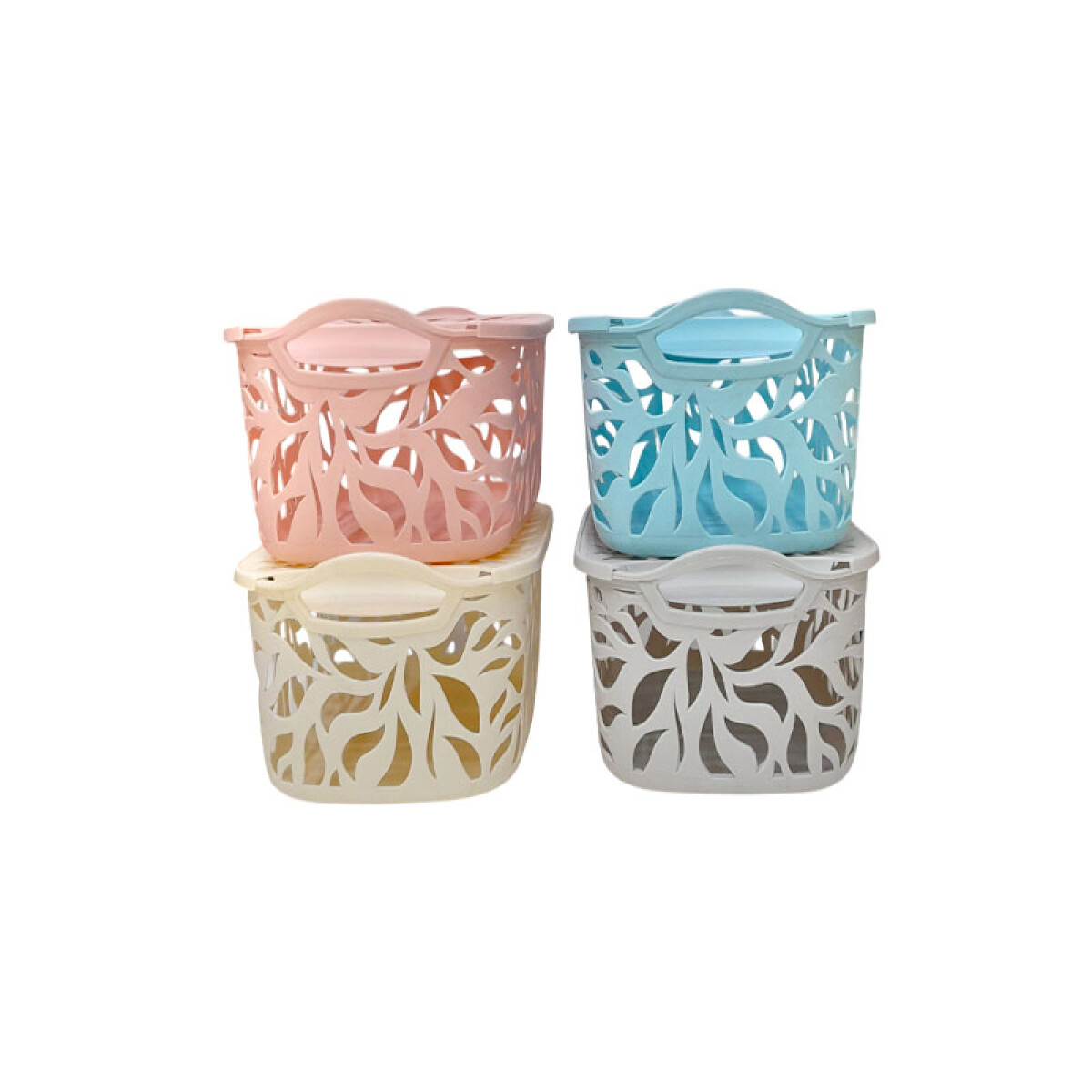 OUTLET Canasto organizador c/ tapa 24*17.5*12 cm - Outlet Canasto Organizador C/ Tapa 24*17.5*12 Cm 