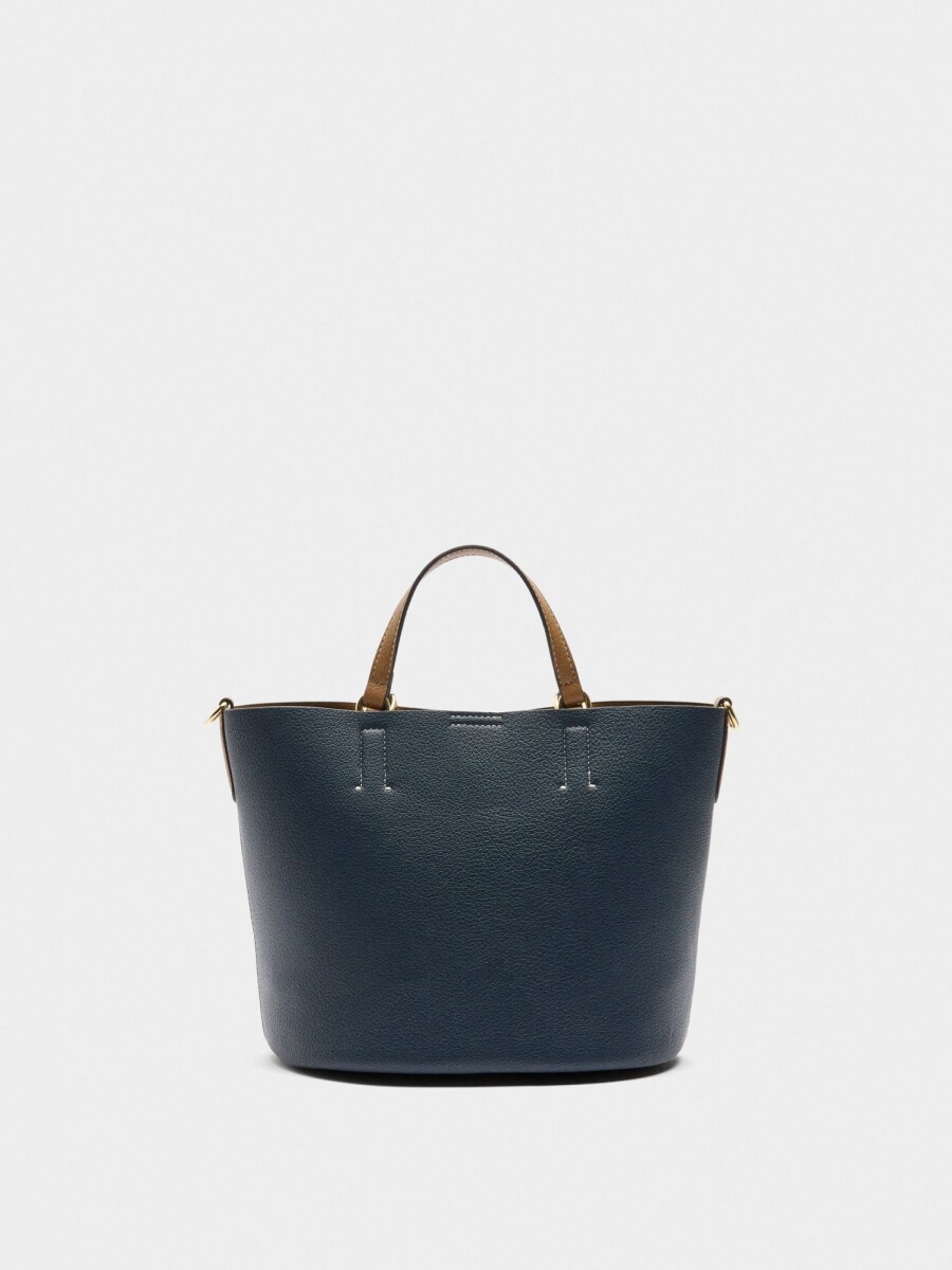 Bolso Tote Con Colgante azul-marino