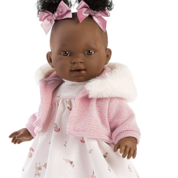 Llorens Muñeca Diara Morena Vestido Blanco Chupete Llorens Muñeca Diara Morena Vestido Blanco Chupete