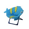 Silla Honguito Infantil Plegable de Metal Pez Azul