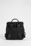 Mochila con tapa y hebilla negro