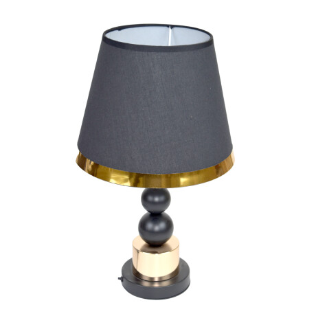 LAMPARA MESA 25X42X11CM BASE MADERA BCO/NEGRO LAMPARA MESA 25X42X11CM BASE MADERA BCO/NEGRO