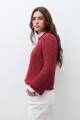 Sweater cinta escote bote bordo
