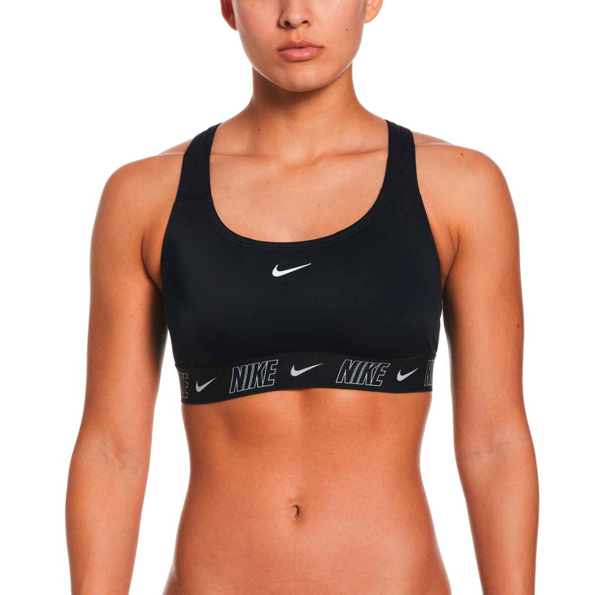 Traje de Baño Racerback Bikini Top de Niños - Negro 
