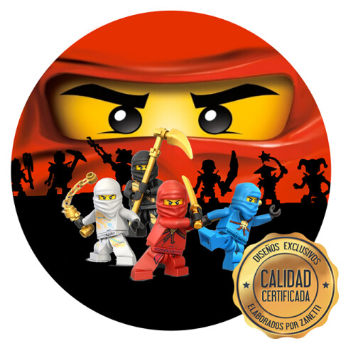 Lámina Ninjago Rojo Red.