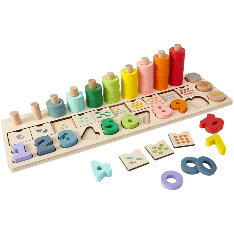 Juego Didactico de Madera de numeros y encastre Juego Didactico de Madera de numeros y encastre