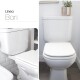 INODORO CON MOCHILA BARI BLANCO BRILLANTE DE LOZA PARA BAÑO BLANCO