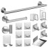 Set De Accesorios Para Baño Juego 16 Piezas Acero Inoxidable IMBACK Color Plateado Set De Accesorios Para Baño Juego 16 Piezas Acero Inoxidable IMBACK Color Plateado