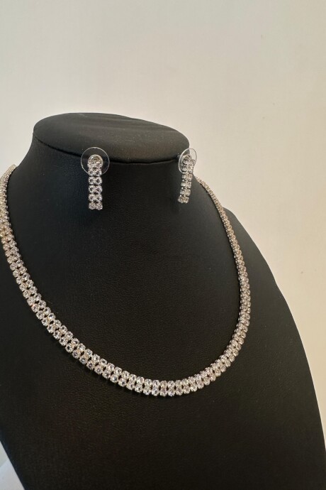 Conjunto strass plata Conjunto strass plata