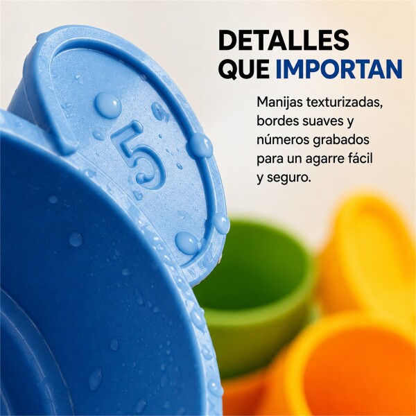 Juego Didáctico Top Bright de Vasos Apilables 6 Piezas NARANJA