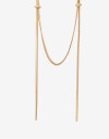 Collares Largos Metal Collar Largo De Metal - Dorado