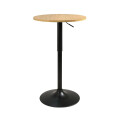 Mesa Redonda 60cm Altura Regulable Giratoria Marrón claro