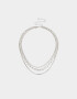 Collares Cortos Collar Corto Multicadena Plateado - Plateado