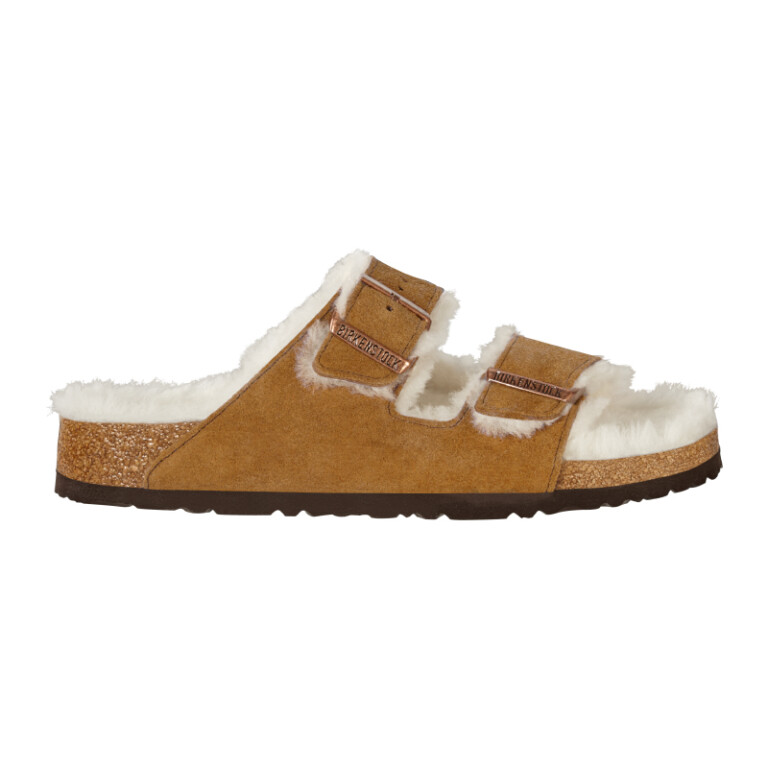 Sandalia Arizona Shearling - Suede Leather - Regular Beige