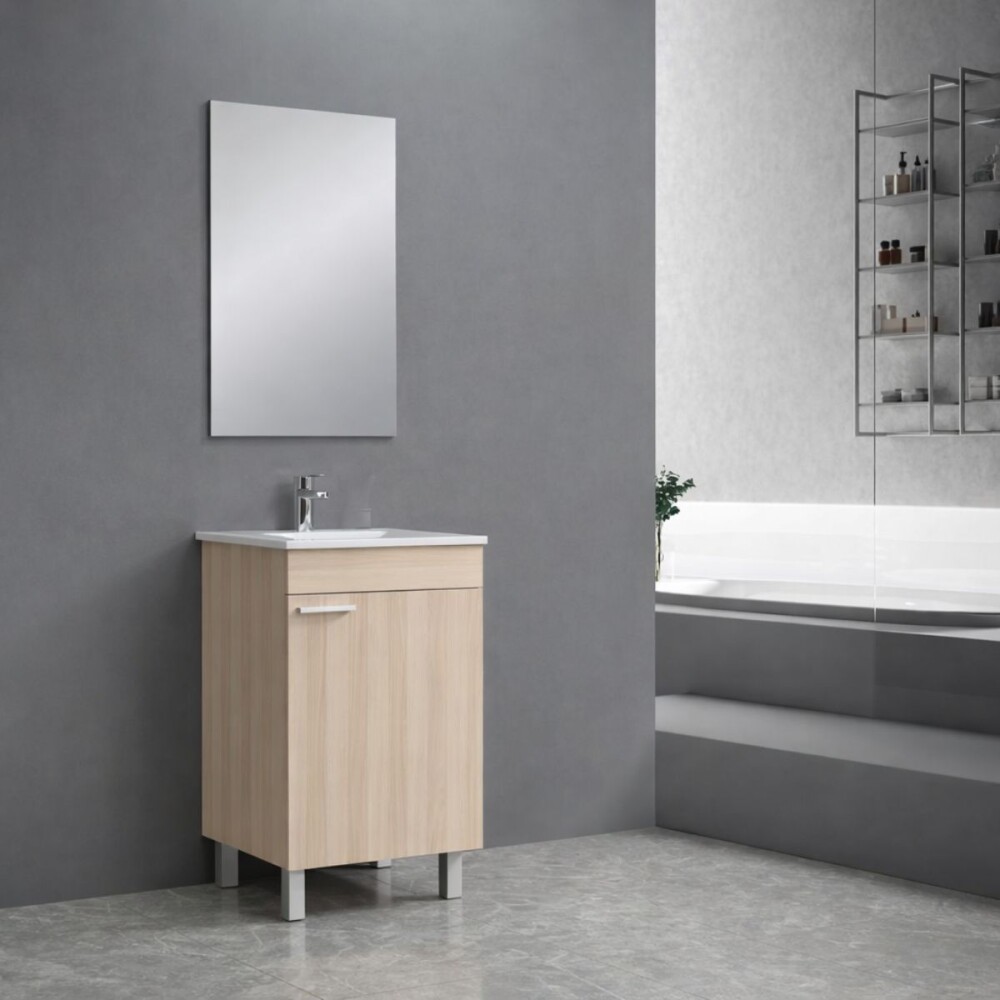 Mueble De Baño de pie beige 50 Cm Con Bacha Mueble De Baño De Pie Beige 50 Cm Con Bacha