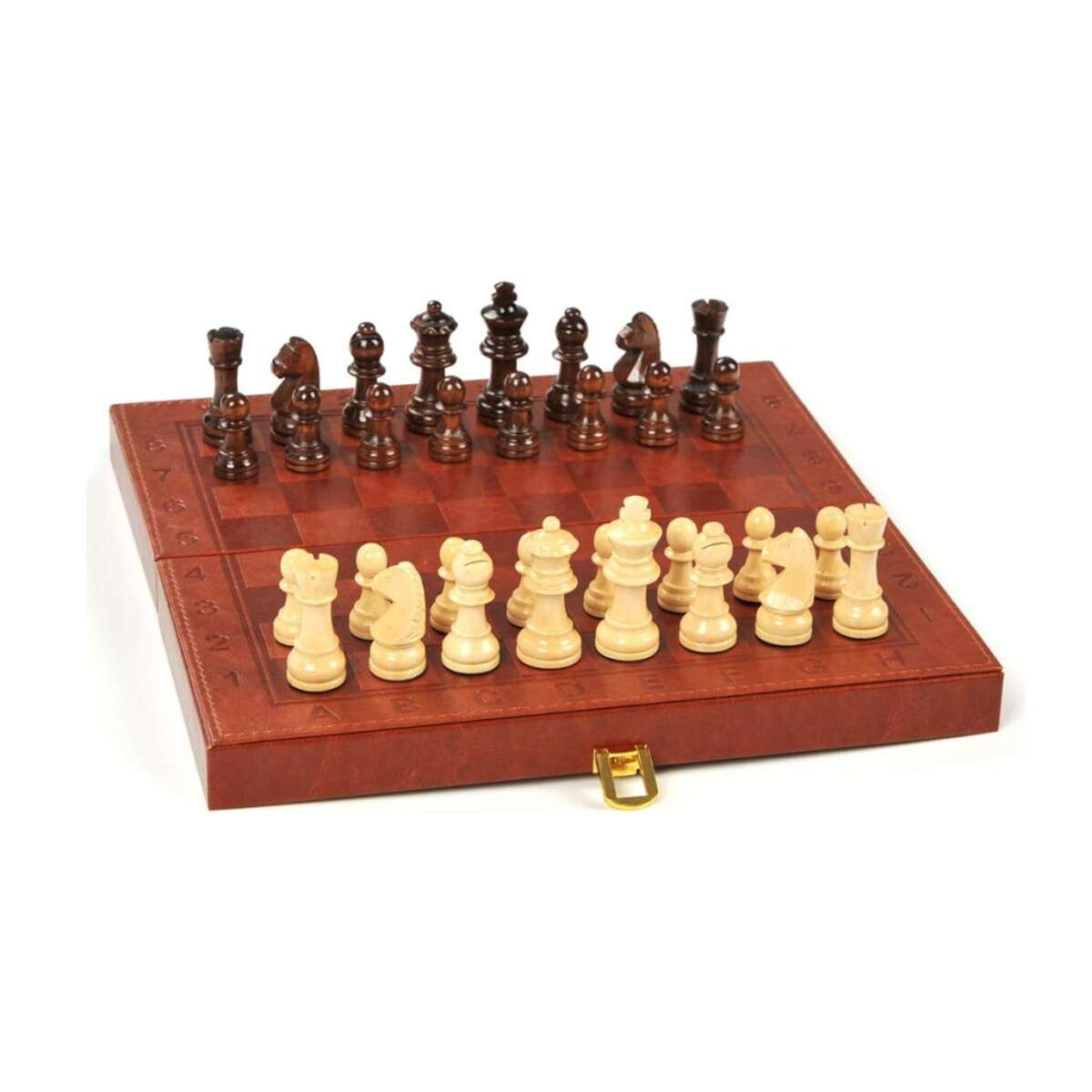 Juego De Ajedrez Forrado - Cuerina 