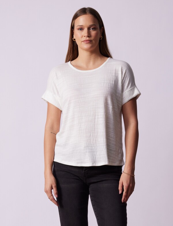 Remera Botones CRUDO