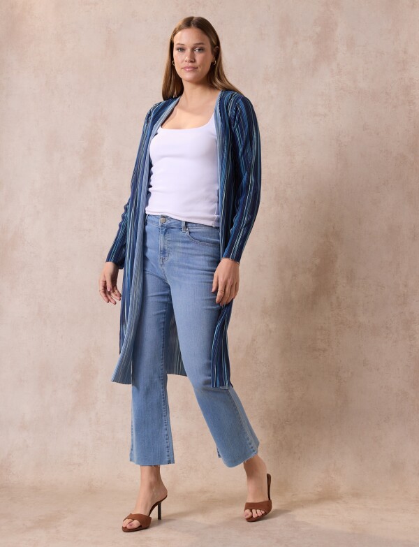 Cardigan Plisado AZUL/MULTI