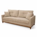 SOFA 3 CUERPOS MALIBU - BOUCLE LISO MARRON CLARO SOFA 3 CUERPOS MALIBU - BOUCLE LISO MARRON CLARO