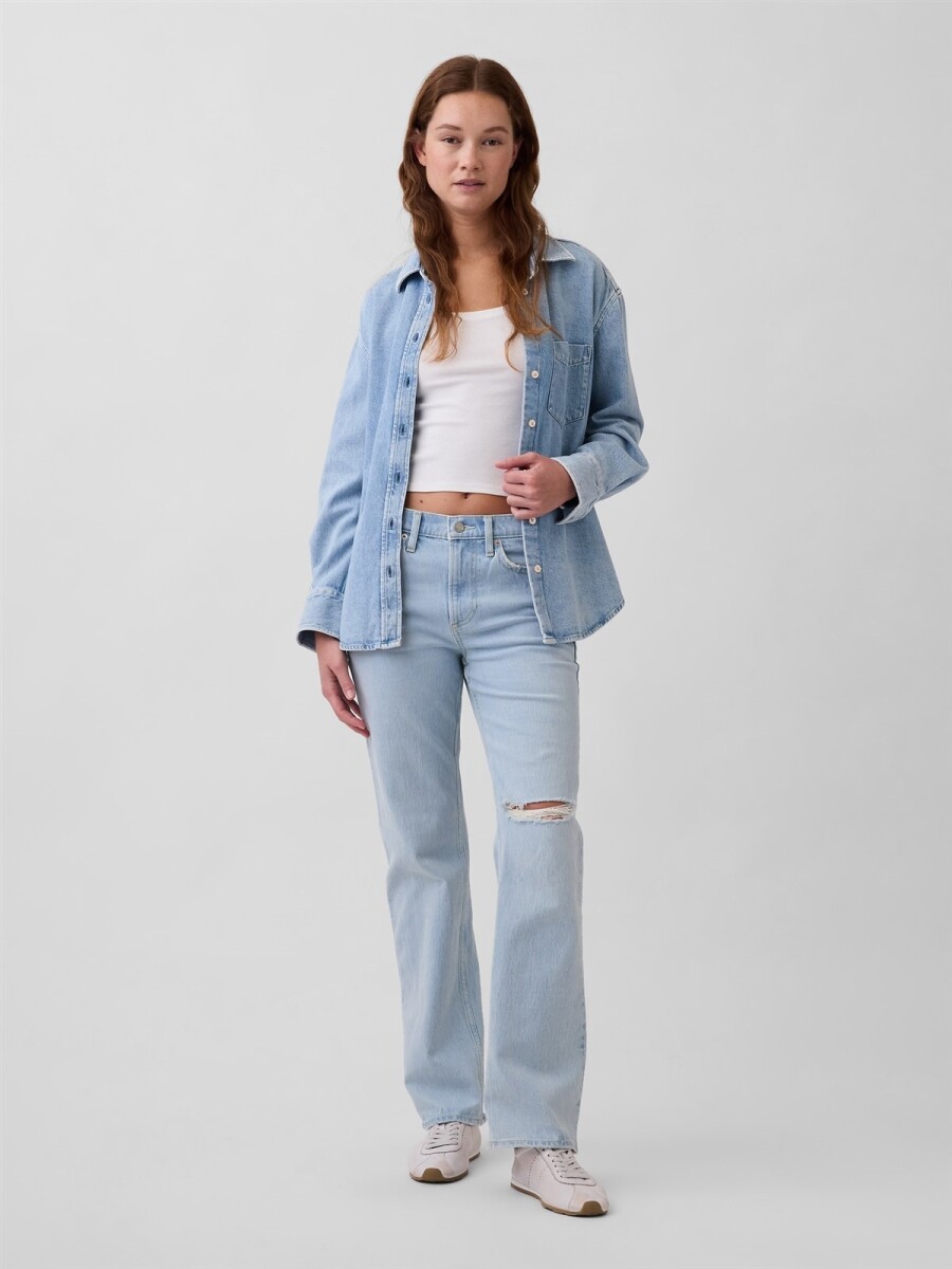 Jean Relaxed Straight Mujer - Light 