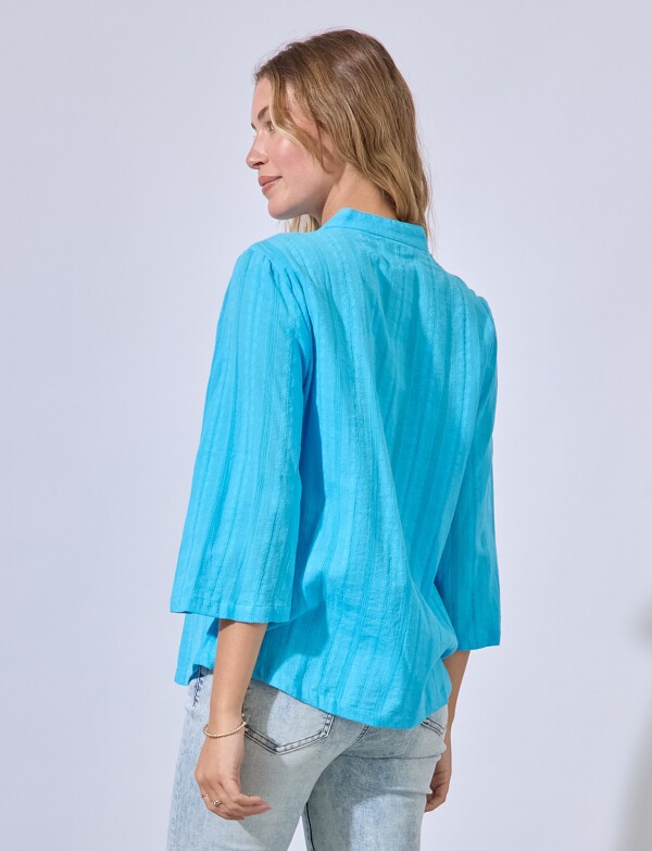 Blusa Algodon Bordado CELESTE