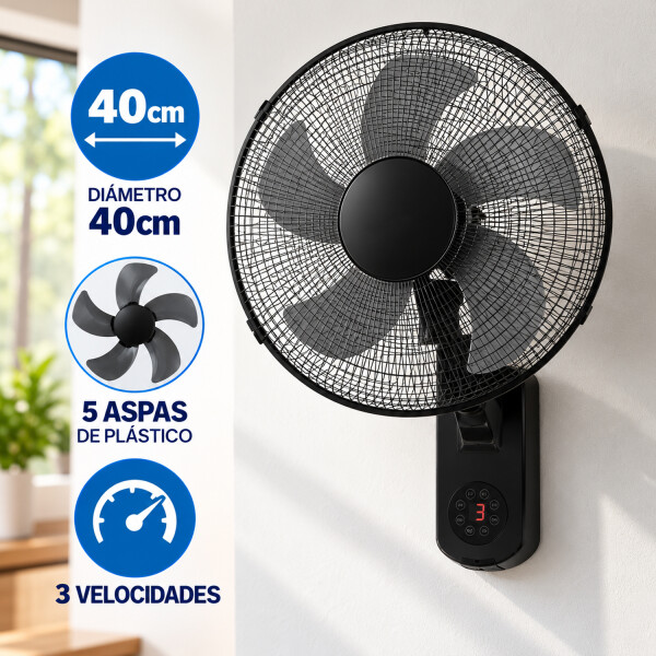 Ventilador De Pared Digital Ks-vw40db VENTILADOR DE PARED KASSEL 40CM KSVW40DB