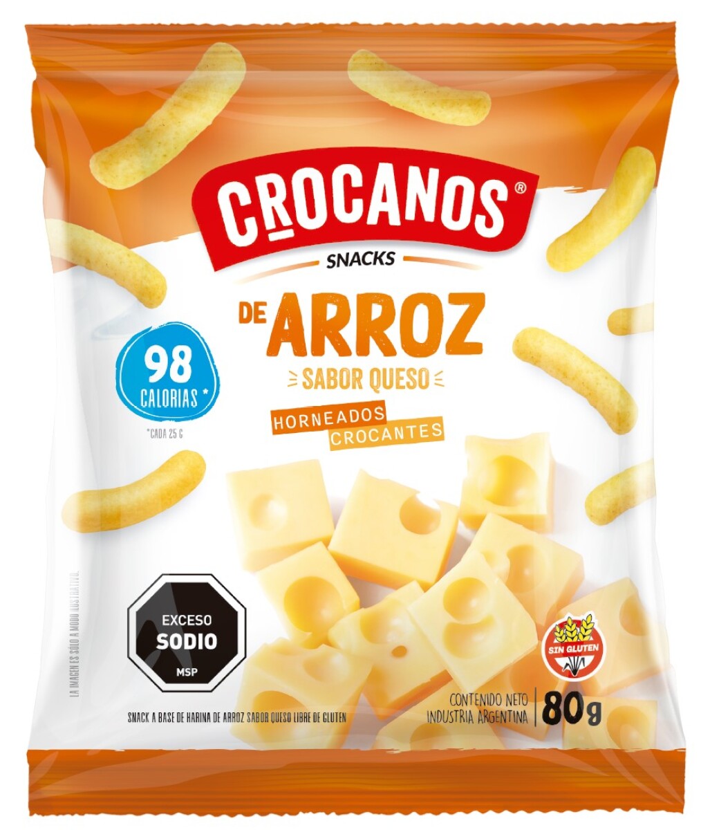 SNACK ARROZ CROCANOS 80G QUESO 