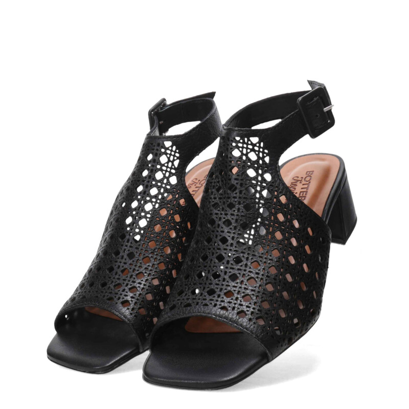 Sandalias de Mujer Bottero Calada con Taco Negro