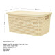 Set x3 Caja simil ratán 4 lts 26,7x18x12cm BEIGE