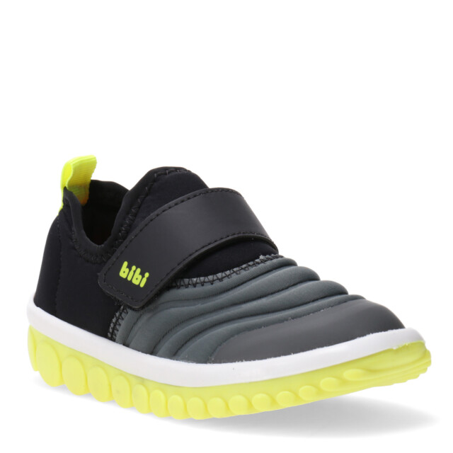 Championes de Niños Bibi Roller 2.0 c/Velcro Negro - Gris - Amarillo