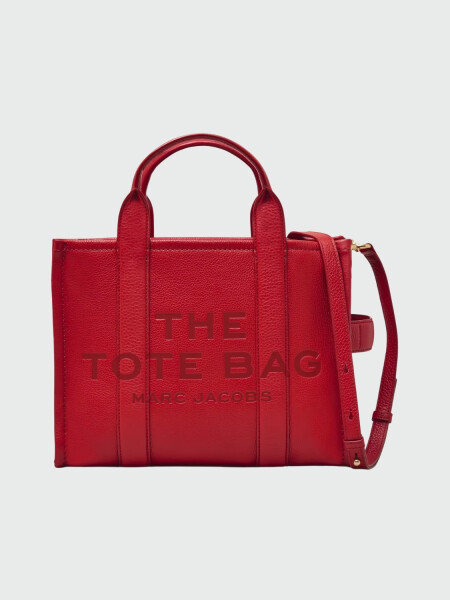 MARC JACOBS - THE LEATHER MEDIUM TOTE BAG Rojo