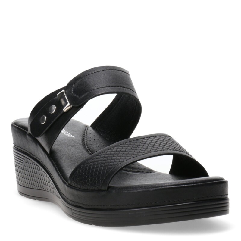 Sandalias de Mujer Lady Confort HAYS con dos tiras Negro