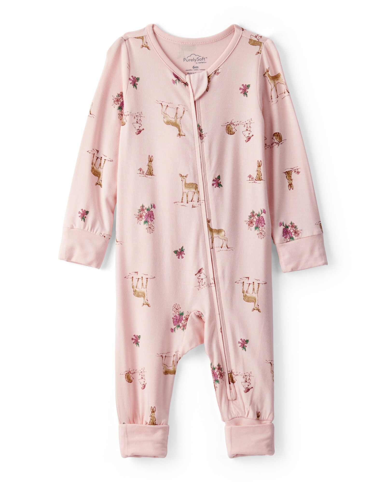 Pijama una pieza de viscosa Ecovero, puños plegables, línea Purelysoft Sin color