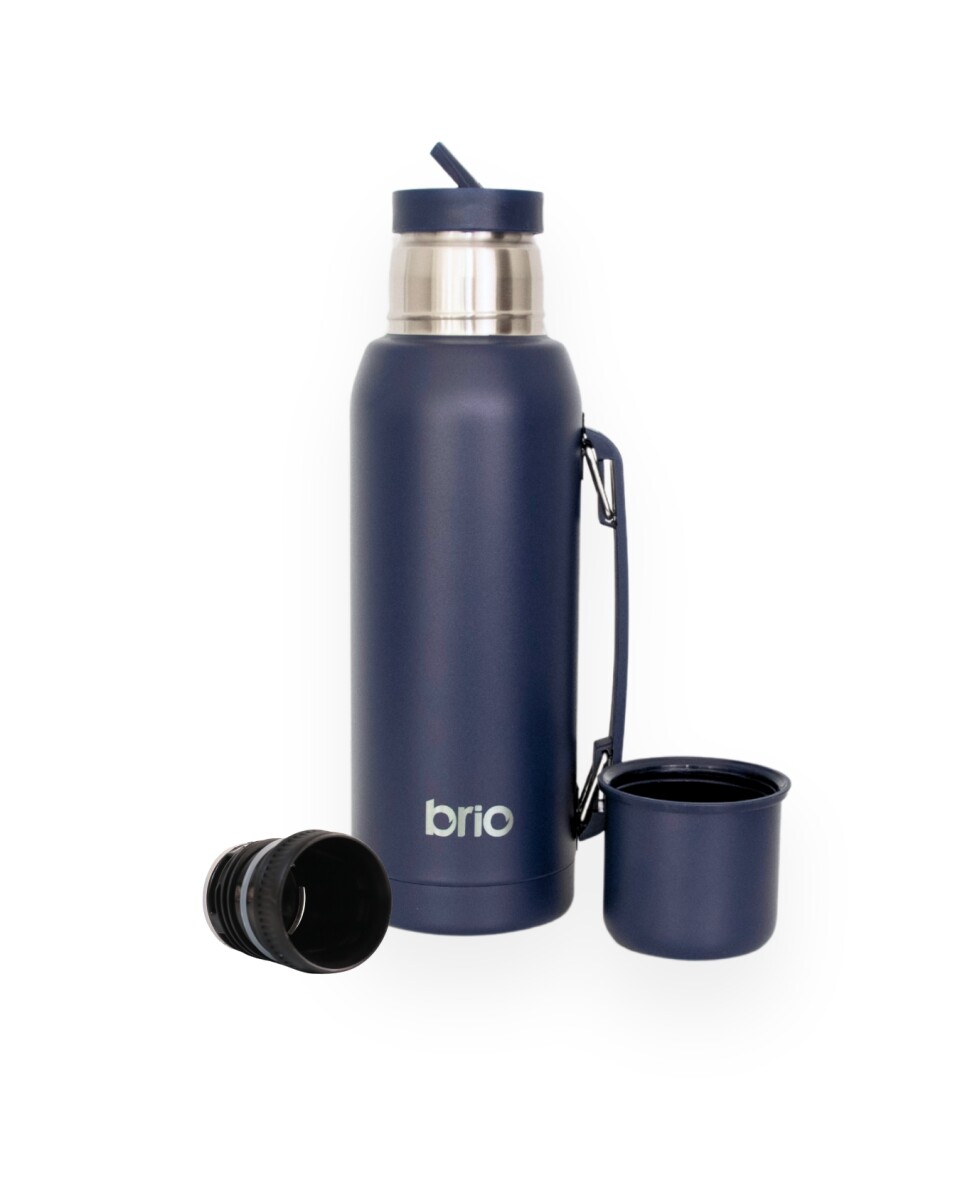 Termo 1 Litro Acero Inox brio Con Pico Cebador - Azul 