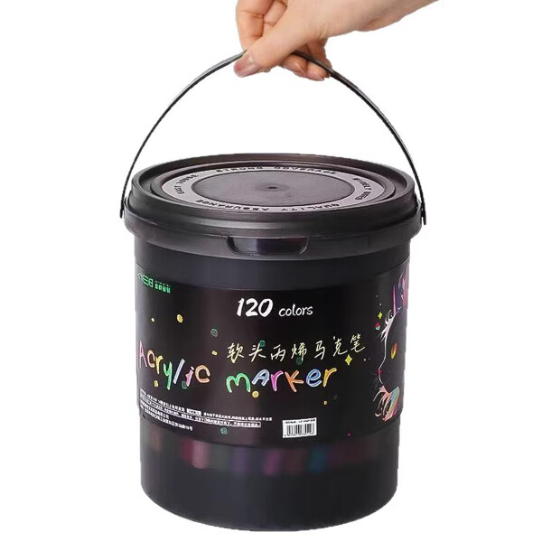 Marcadores En Balde Set De 120 Colores Estuche Redondo Marcadores En Balde Set De 120 Colores Estuche Redondo