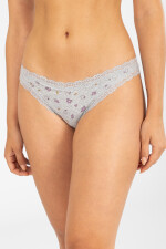 Bikini flower stripe Gris