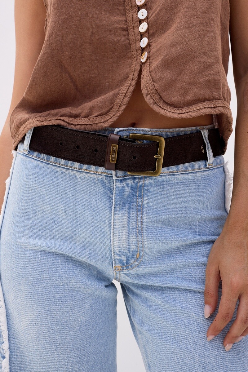 Cinturon Cowzzy Liso Marrón