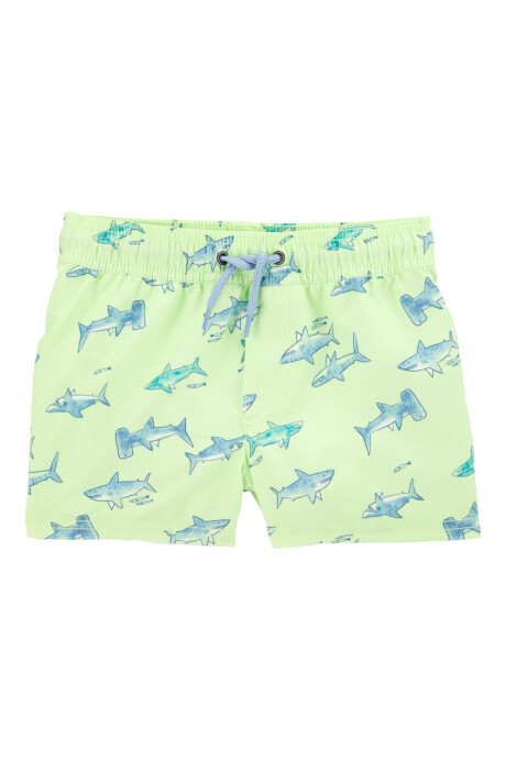 Traje de baño dos piezas, protección UPF 50+, manga larga, diseño tiburones Sin color