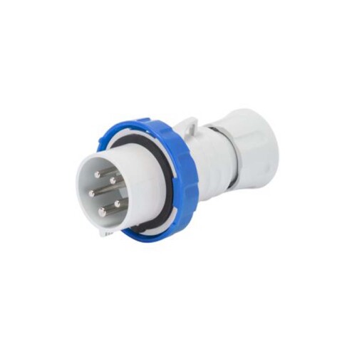 Ficha industrial 3P+T 32A 9HS 220V azul IP67 GG0038