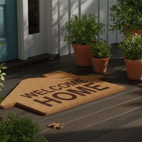 Felpudo Coco 40X60Cm 1.5Cm Forma Casa Welcome Home