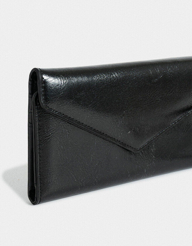 Ficheros Metálico Billetera Fichero Con Solapa - Negro