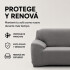 Cubre Sofá Elástico Elastizado Funda 3 Cuerpo Plaza Variante Color Gris Claro