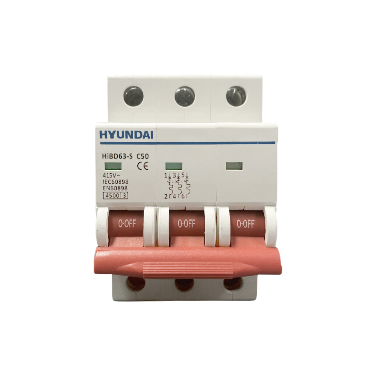 Llave térmica HIBD63-S din 3P 50A 4,5kA - HY1350 