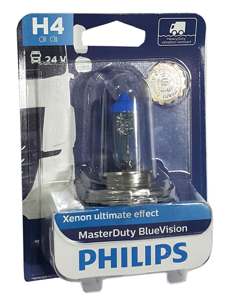 LAMPARA - HALOGENA 24V 75-70W H4 P43 BLUE VISION 1 PHILIPS — Cymaco