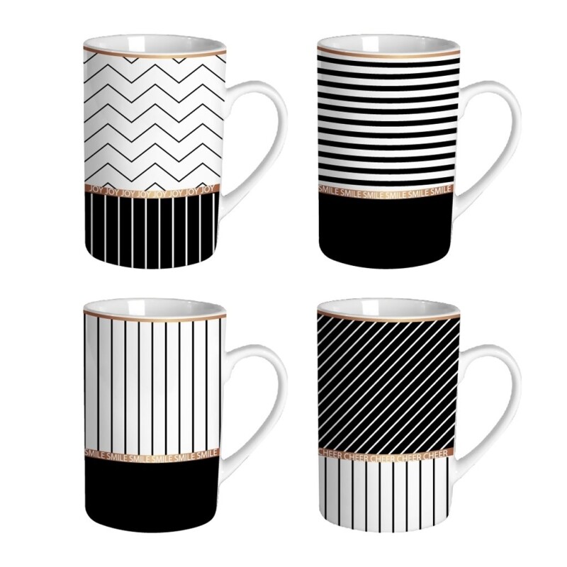 MUG RECTO 340ML BLANCO Y NEGRO MUG RECTO 340ML BLANCO Y NEGRO